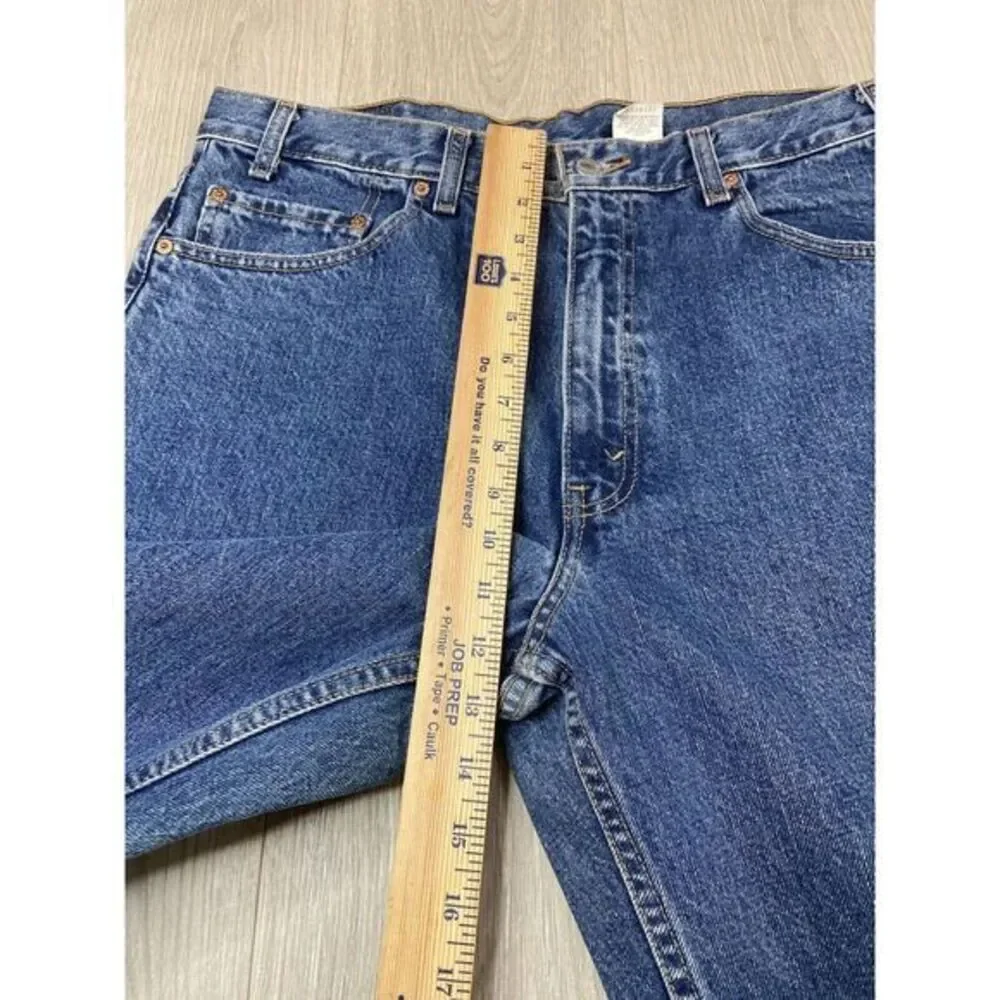 Vintage Levis Jeans Men 36x32 550 Blue Dark Y2K Black Bat Wing 100% Cotton Denim